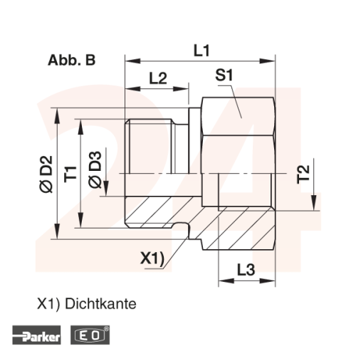Gerade Aufschraubverschraubung